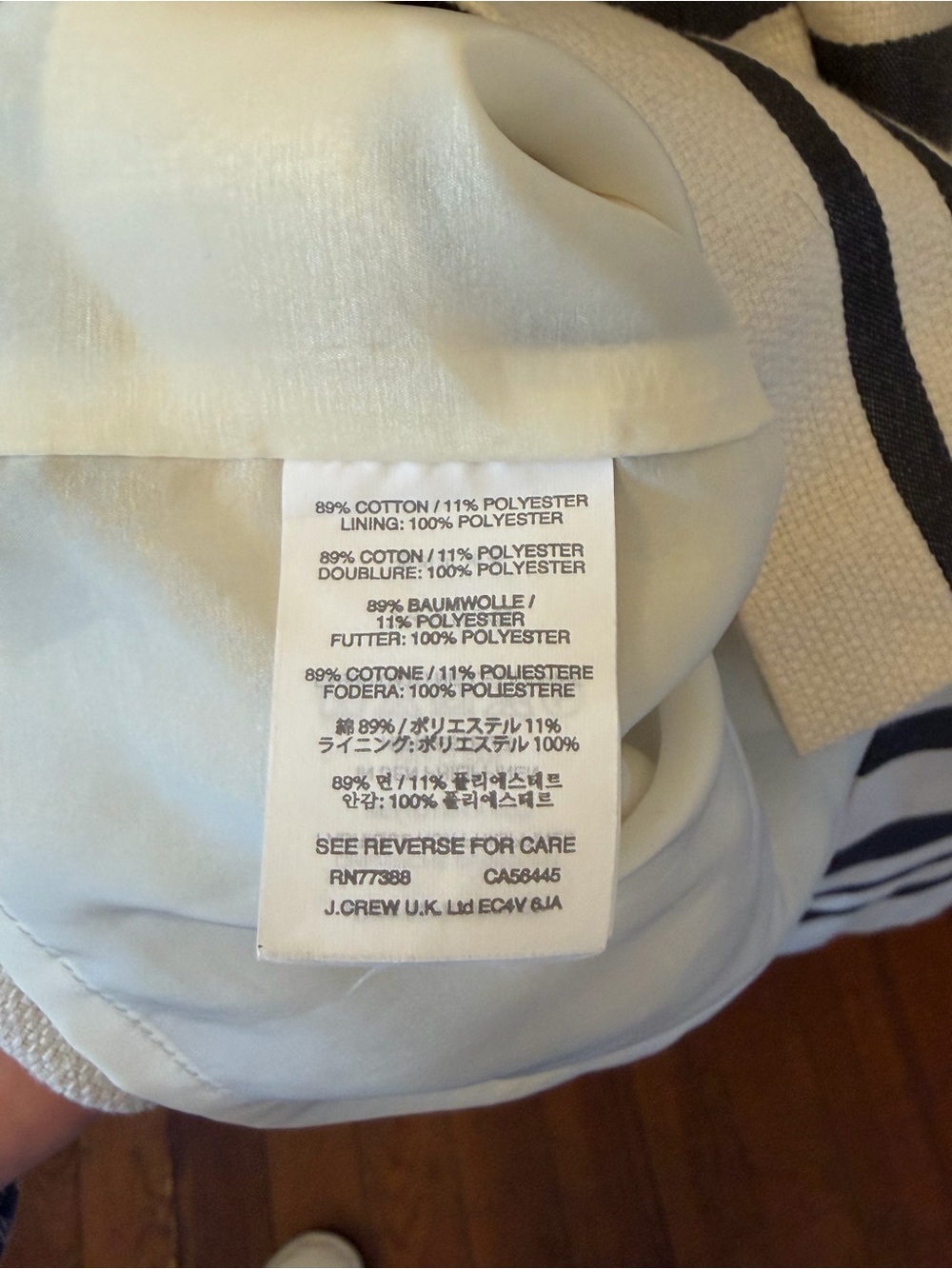 J. Crew Black & Cream Striped Sheath Midi Dress - Picture 5 of 6